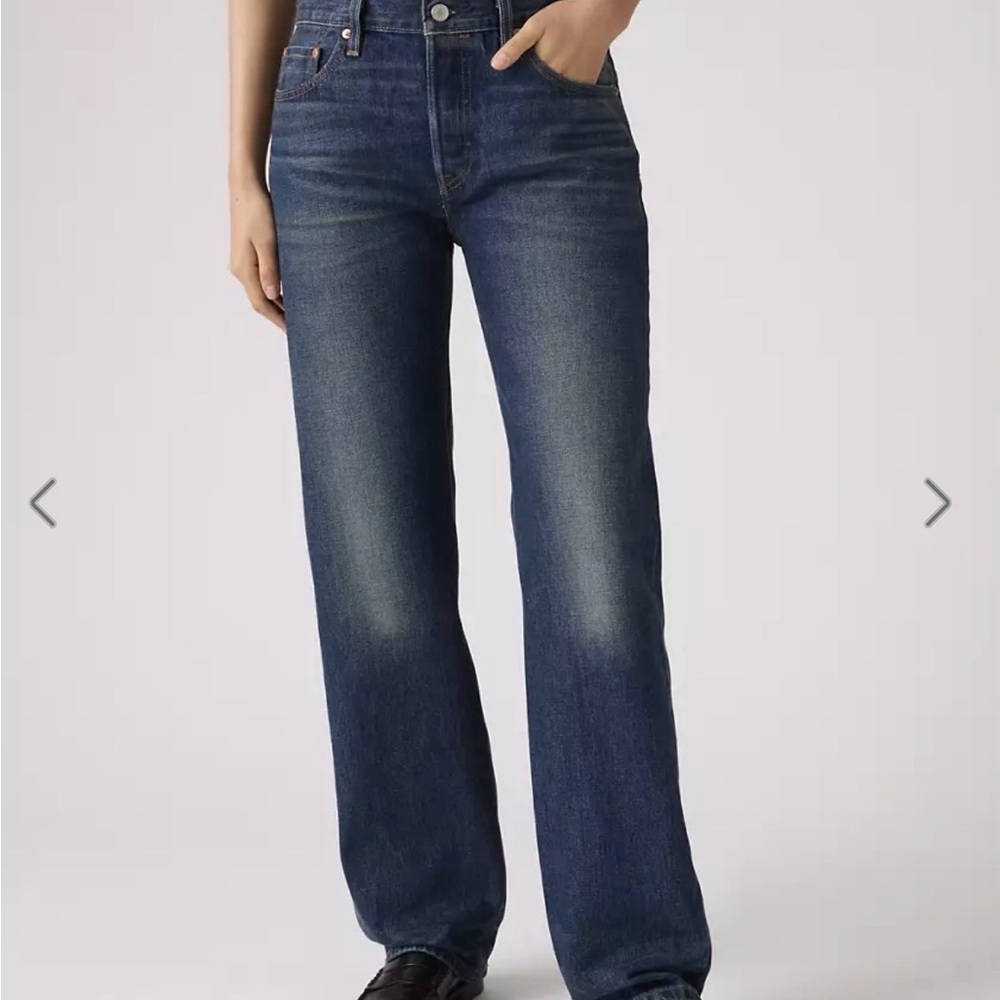 Levi's Dark Blue Straight Leg 501 90s Women's Jeans